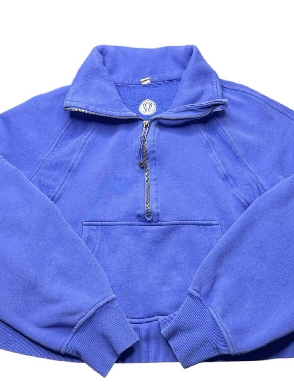 Lululemon Half Zip Cropped Pullover Funnel Neck Lavender Purple Sweatshirt XS/S